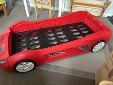 Car Bed with Lights Red Small
