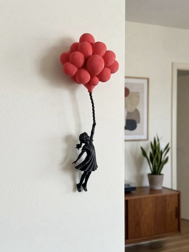 Banksy inspired flying balloon - banksy,