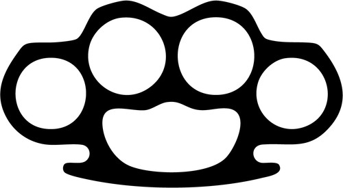 Brass knuckles combat decal - knuckles,