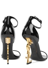 Saint Laurent Opyum Slingback Sandals Patent YSL RRP £1070