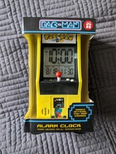 Novelty Pac-Man Arcade Cabinet Style Alarm Clock Paladone In Box Never Opened