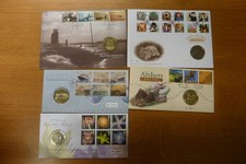 Lot of 5  GB MEDAL Covers  PNC   2001 - 2014  5 X  MEDALS   BU  Lot #COIN 4