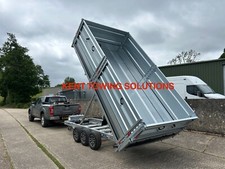 Brian James 4m x 2m Tipper Trailer Tri Axle Double Ram Heavy Duty Sides + Winch