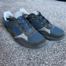 Hotter Blue Grey Textile Suede