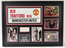 Sir Alex Ferguson Signed Old Trafford Manchester United Street Sign Display COA