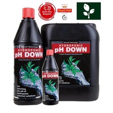 Growth Technology pH Down - Hydroponic pH Adjuster for Nutrient  – 250ml, 1L, 5L