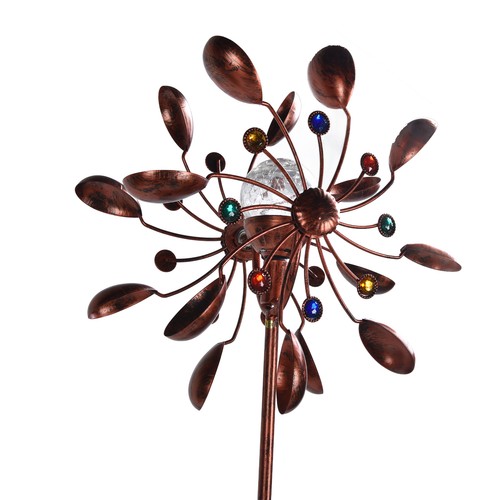Solar led wind spinner garden - led,