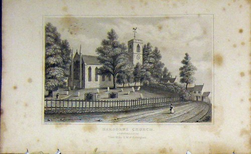 Original old antique print - original,