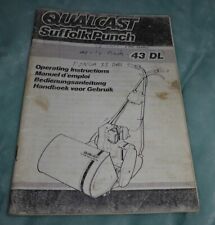 Vintage Qualcast Suffolk Punch lawn mower manual, in French, Dutch, German, Eng
