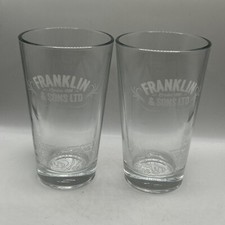 Franklin And Sons Gin And Tonic Glasses Rare X2