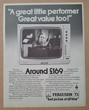 Ferguson TX 14'' Portable colour TV Original UK Press Advert 1975