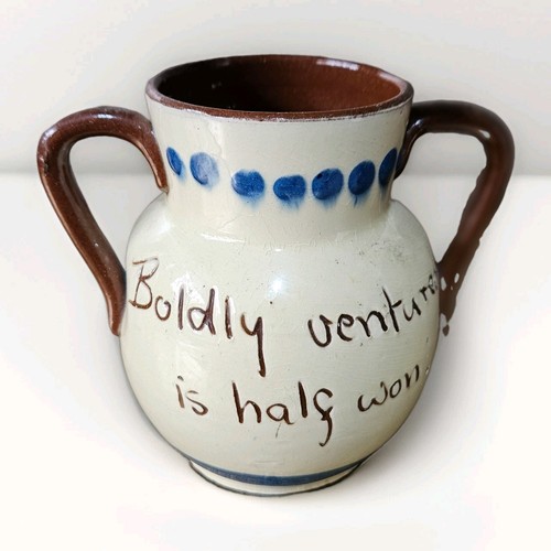 Devon mottoware vase pottery - devon,