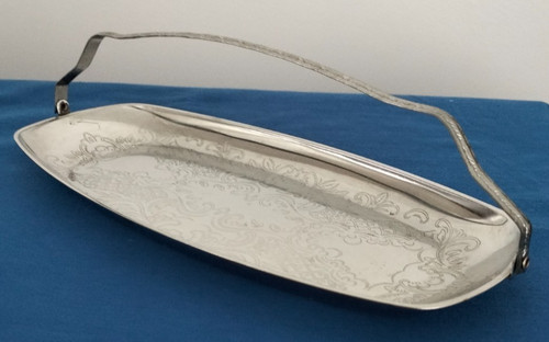 Vintage chrome plated etched - chrome, plated,