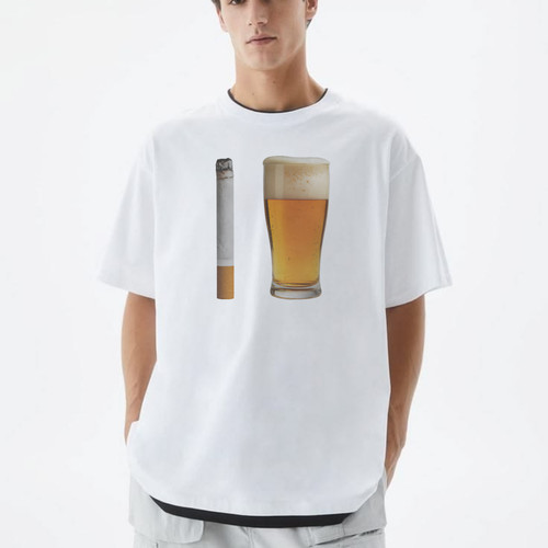 Funny beer and cigarette - funny,