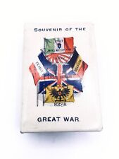 WW1 TRENCH ART CELLULOID MATCHBOX COVER WITH LORD KITCHENER & ALLIED FLAGS
