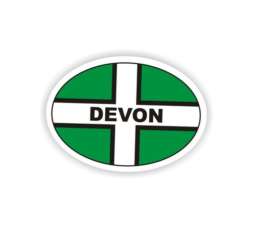 Devon oval sticker decal 140mm - decal,