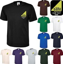 Personalised Embroidered Gas Safe T-Shirt Officially Registered Merch. Uneek Top