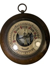 Lorister West Germany Barometer Wood And Brass Surround Vintage Untested