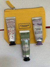 L'Occitane ×3 Hand Cream Mini  (10ml) In Gift  Pouch, New & Unused