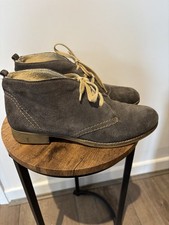 Remonte Dorndorf  Dark Grey Suede Lace Up Ladies Casual Chukka Ankle Boots 8/41
