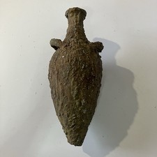 Antique Ancient Roman Greek Large Amphora Ceramic Vase Rustic Relic Display