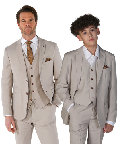 Mens boys stone beig suit - mens,