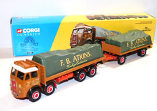 CORGI ATKINSON FLATBED TRUCK WITH TRAILER F B ATKINS 1/50 27601
