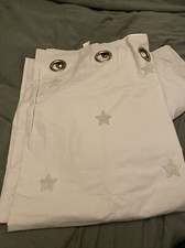 NEXT Grey Children’s Blackout Tufted Star Eyelet Curtains 168 W x 229cm New