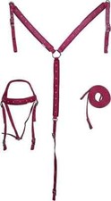 Pink Synthetic Horse Tack Set