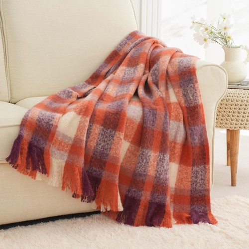 Fall mohair plaid - fall, throw