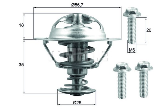 Mahle 202 90d - mahle, thermostat