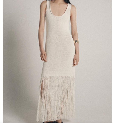 Zara fringed knit dress - fringed,