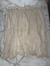 Custom Made Beige Sheer Foil Curtain Panel W 112cm H 150cm For Any Room