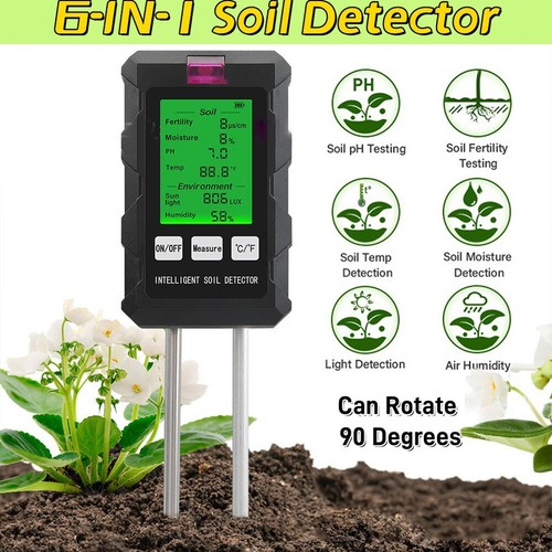 Digital soil ph tester - 6-in-1,