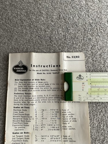 Vintage slide rule - rule, faber