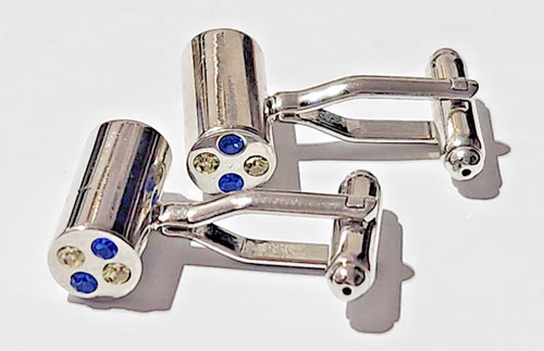 Cufflinks steel cylindrical - steel,