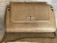 Reduced! Chanel Vintage Beige / Tan / Nude Lambskin Leather Shoulder Bag.