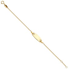 SOLID 14k Yellow Gold Baby ID