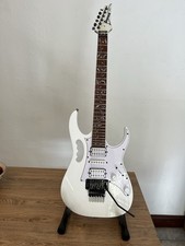 Ibanez Jem Jr Junior Electric Guitar Steve Vai Signature, White, Tree Inlay