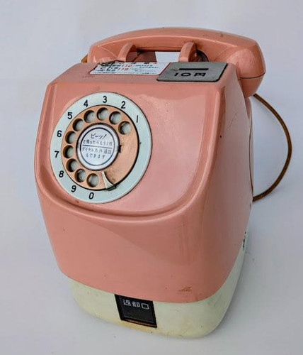 Pink telephone 675s rotary - 675s-a2,