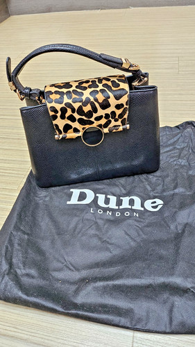 Dune black leather handbag - dune,