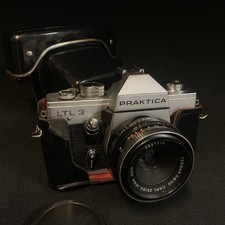 PRAKTICA LTL3 35mm Film SLR Manual Camera Carl Zeiss 50mm F2.8 Tessar Lens +Case