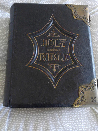 Antique victorian family bible - antique,