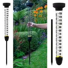 Rain Gauge Outdoors Rainfall Measurement Water Meter Dual Scale for Garden Lawn