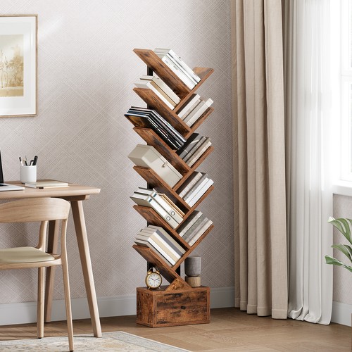 Hoobro tree bookshelf wooden - hoobro,