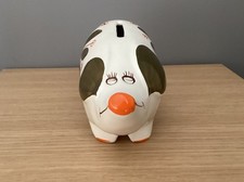 VINTAGE 1970S RETRO ARTHUR WOODS HAND PAINTED PIGGY BANK MONEY BOX NO 5122