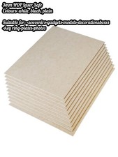 Laser MDF Sheets 3mm Painting Boards A4 A3 White Black Faced