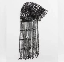 Zara Beaded Head Piece Black