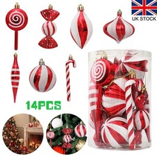 14Pcs Red White Glitter Candy