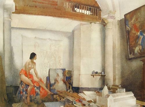 Sir russell flint - "model, for
